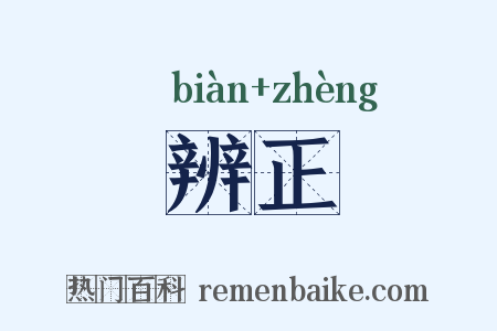 辨正是什么意思的图片